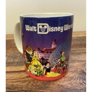 Walt Disney World Mug with Snow White Cinderella Belle Donald Daisy Ariel Bambi